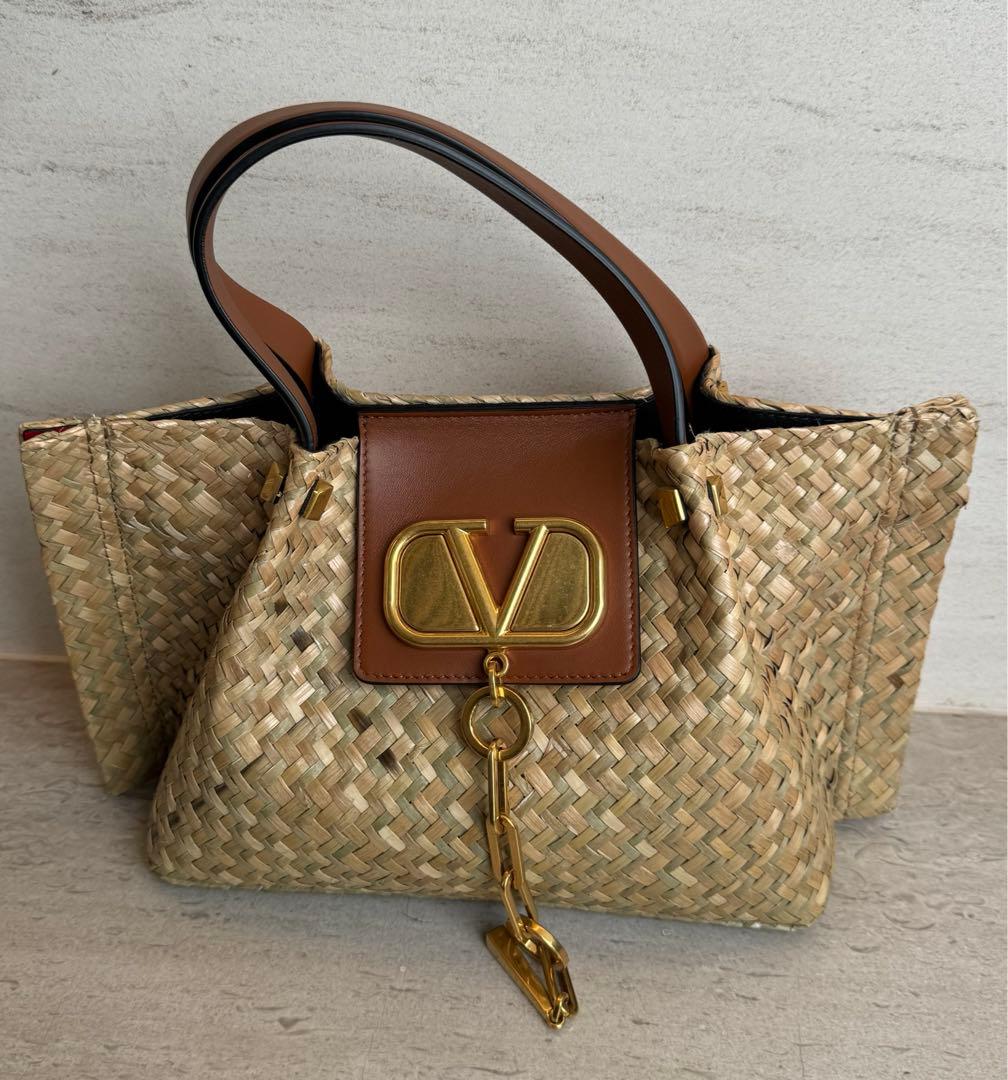 ヴァレンティノ　ラタン　カゴバッグ