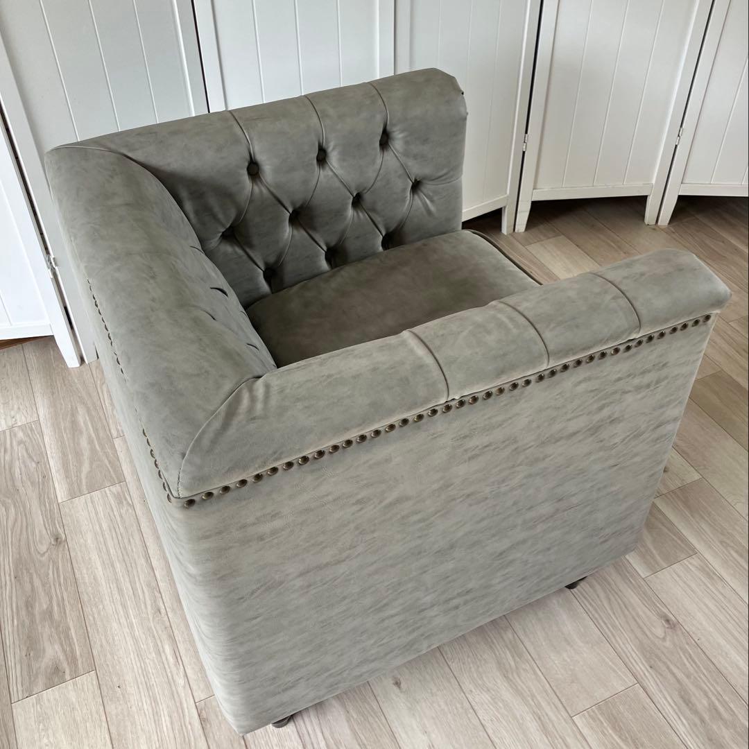 最終値下げ！VINCENT ヴィンセント ソファ1人掛け クラシック グレー