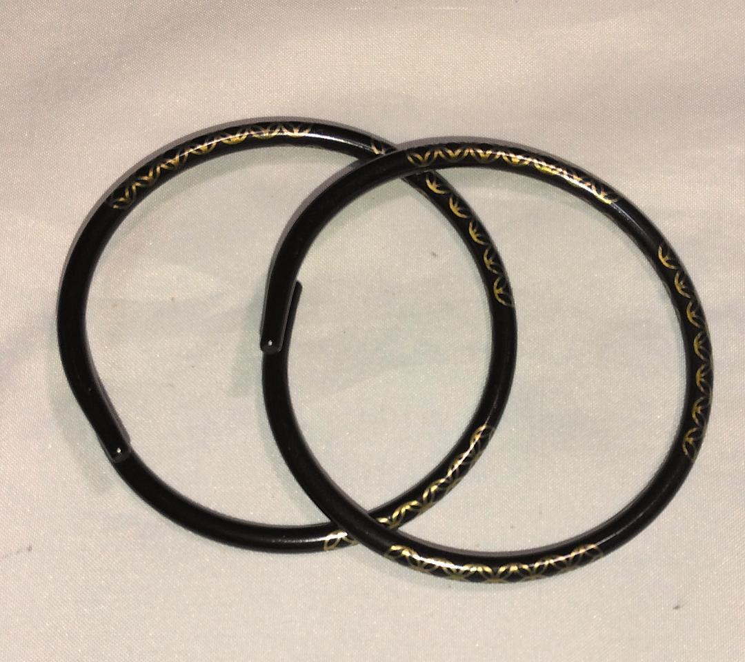 茶道具　金工師木村清五郎作　金七宝象嵌入釜釻　金七宝象嵌入釜鐶　超美品！！