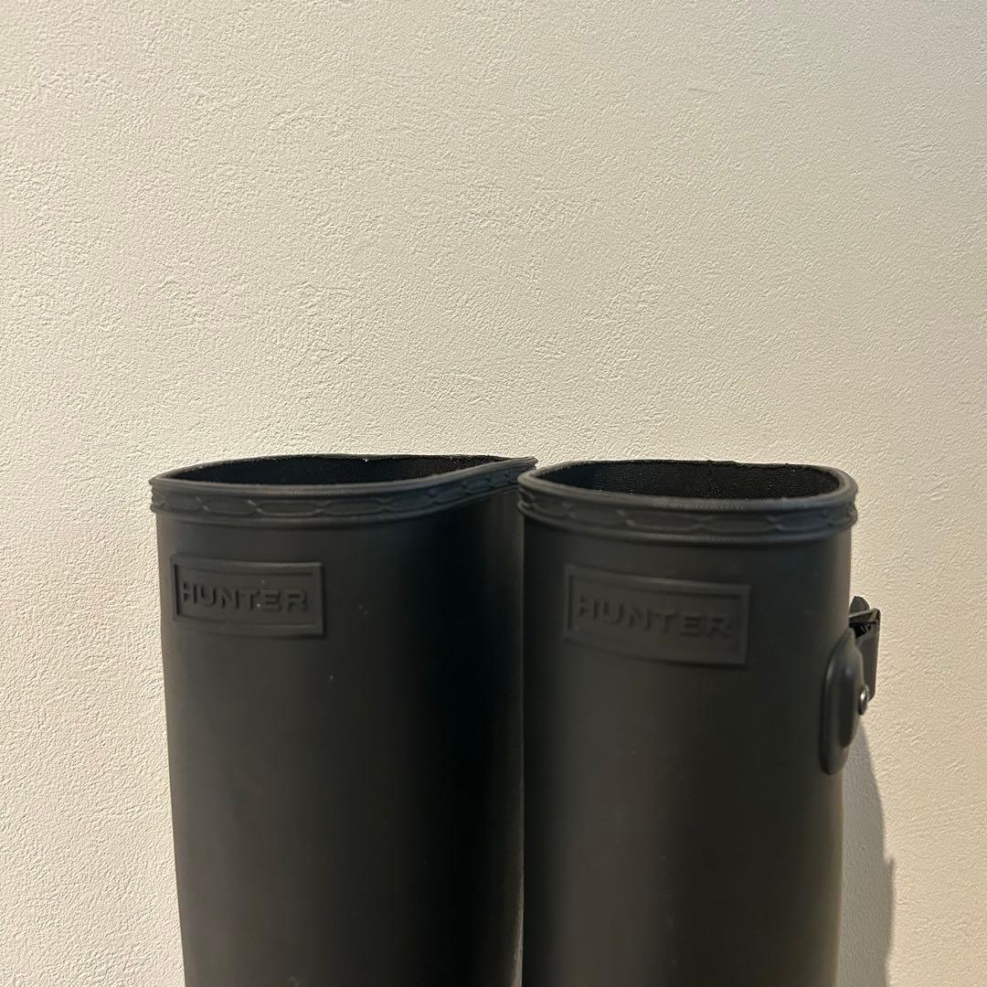 HUNTER ハンターオリジナル リファインドレインブーツ　マットオールブラック