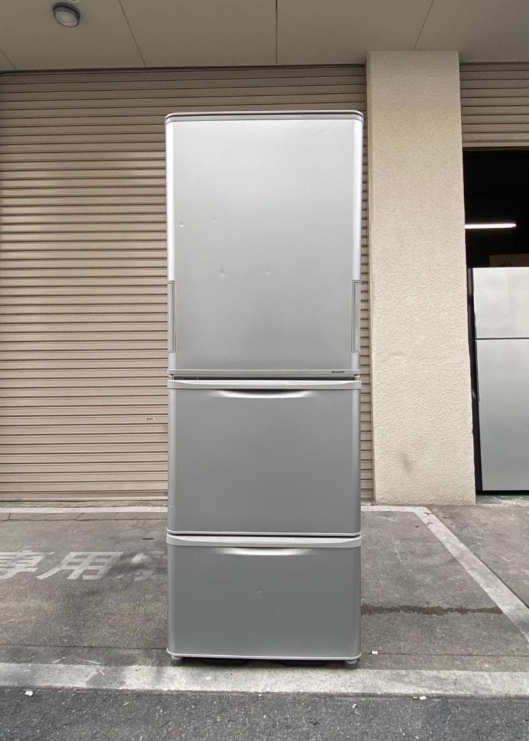 A436◆シャープ 3ドア 冷蔵庫 350L SJ-WA35B-S どっちもドア