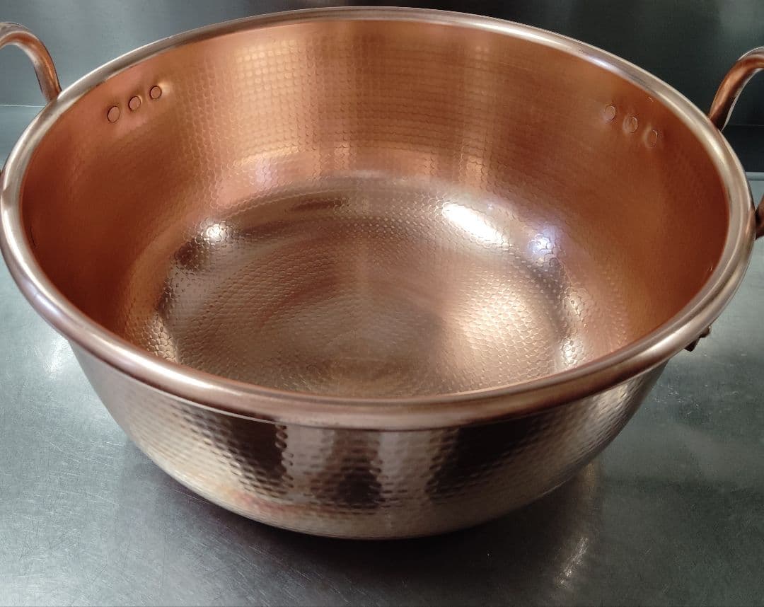 銅製鍋　両手銅鍋 製菓用具・業務用・厨房用・洋菓子・和菓子・餡子