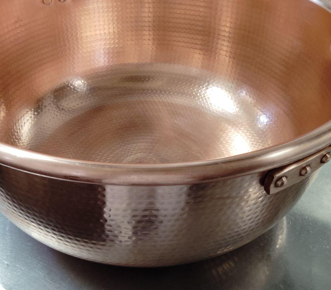 銅製鍋　両手銅鍋 製菓用具・業務用・厨房用・洋菓子・和菓子・餡子