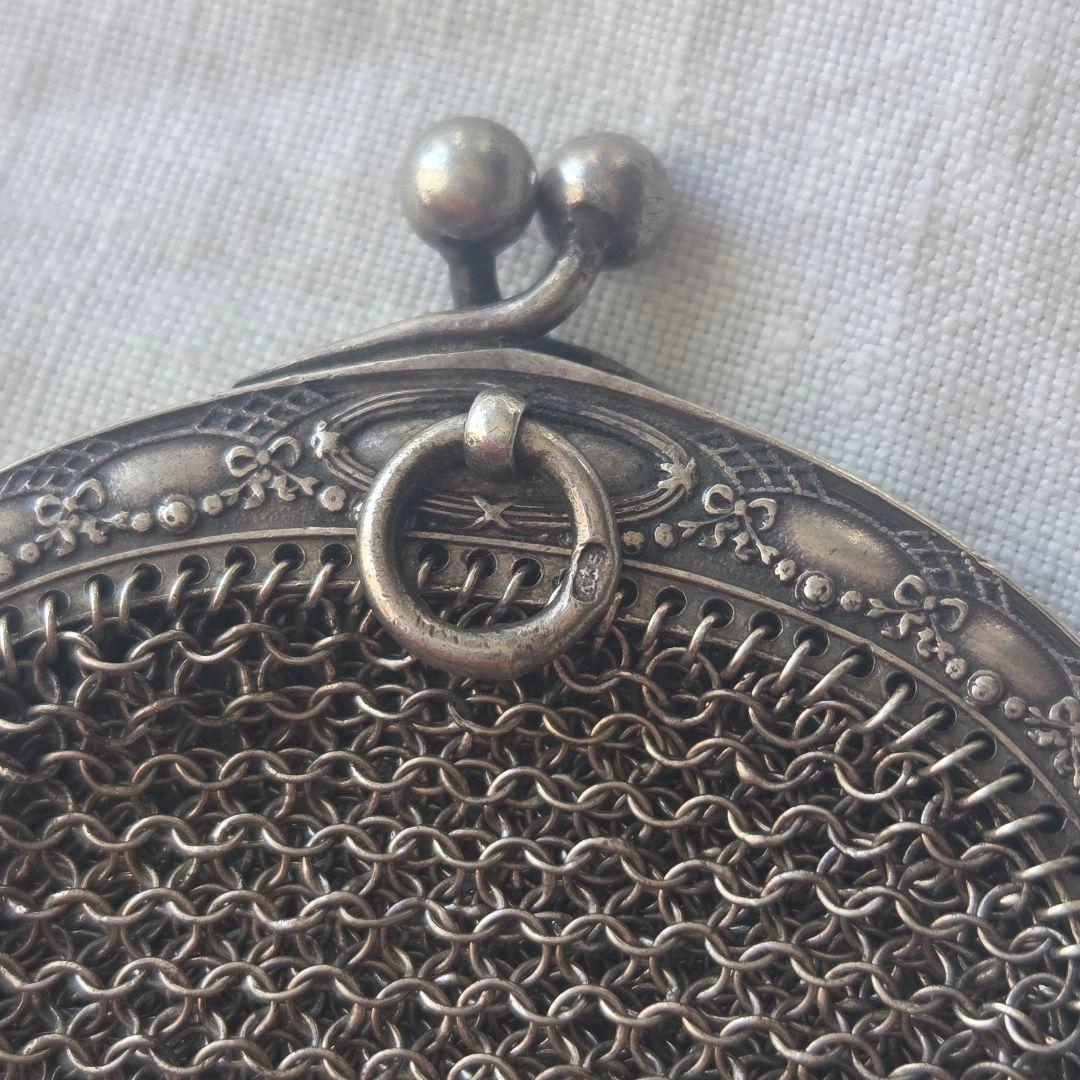 フランス　アンティーク　シャトレーン　パース　リボン