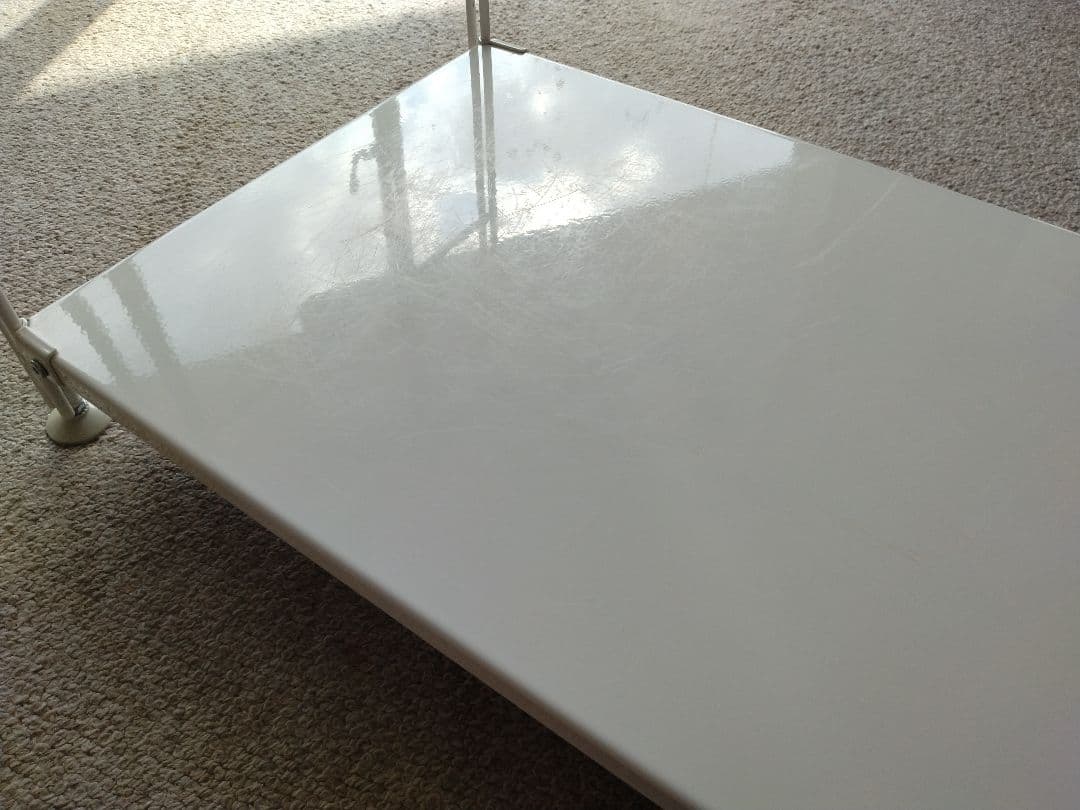 【良品】MUJI/無印 スチールユニットシェルフ84cmワイド中/ライトグレー