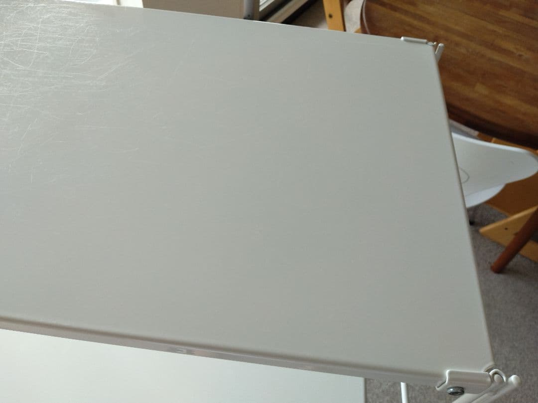 【良品】MUJI/無印 スチールユニットシェルフ84cmワイド中/ライトグレー