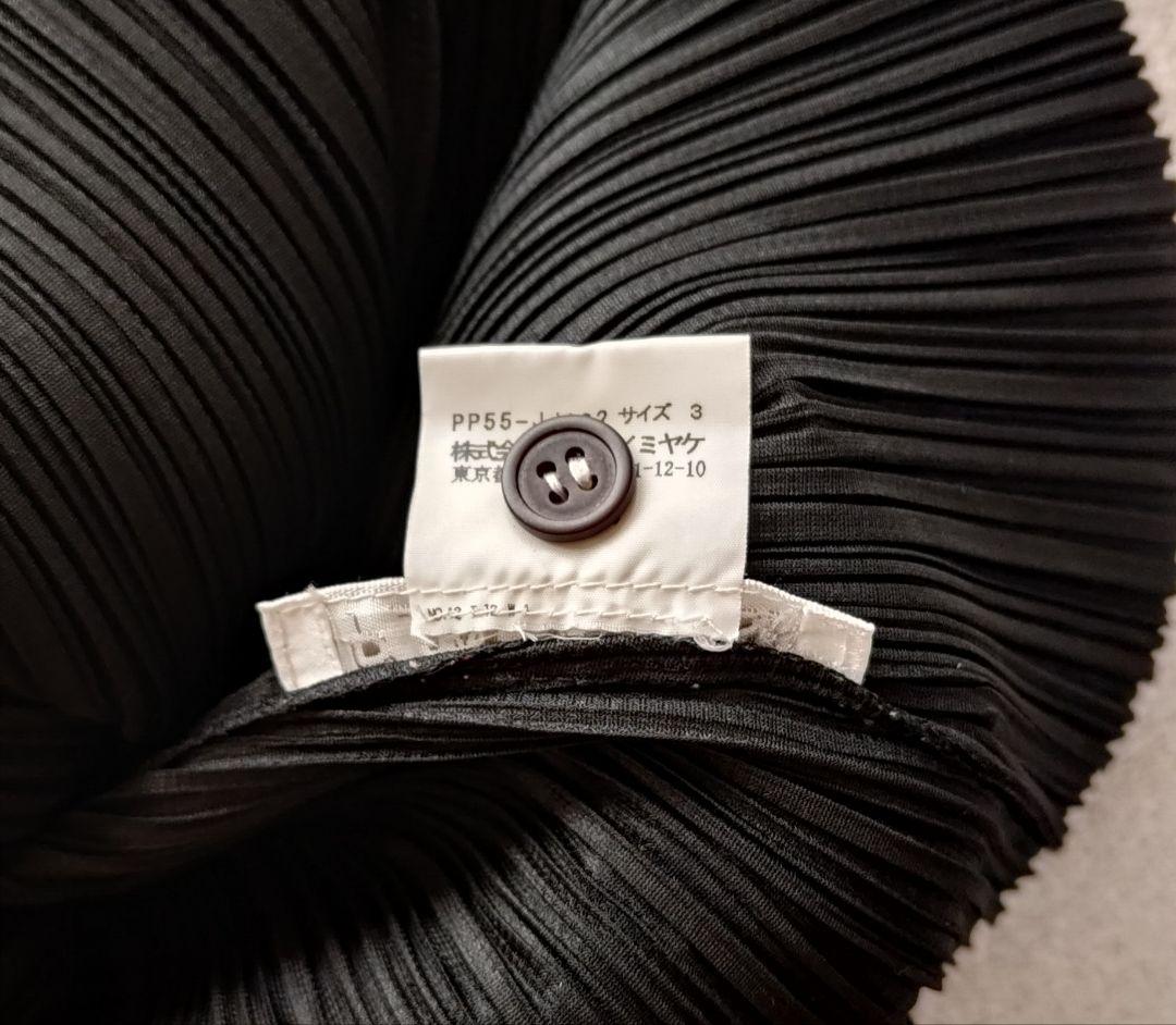 PLEATS PLEASE★プリーツプリーズ長袖シャツブラウス 3ブラック黒