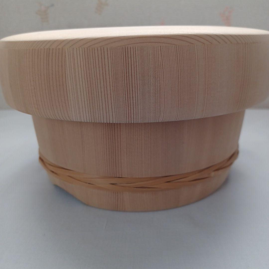 大館秋田天然杉木製 おひつ 円形 ナチュラルウッド 3合入り
