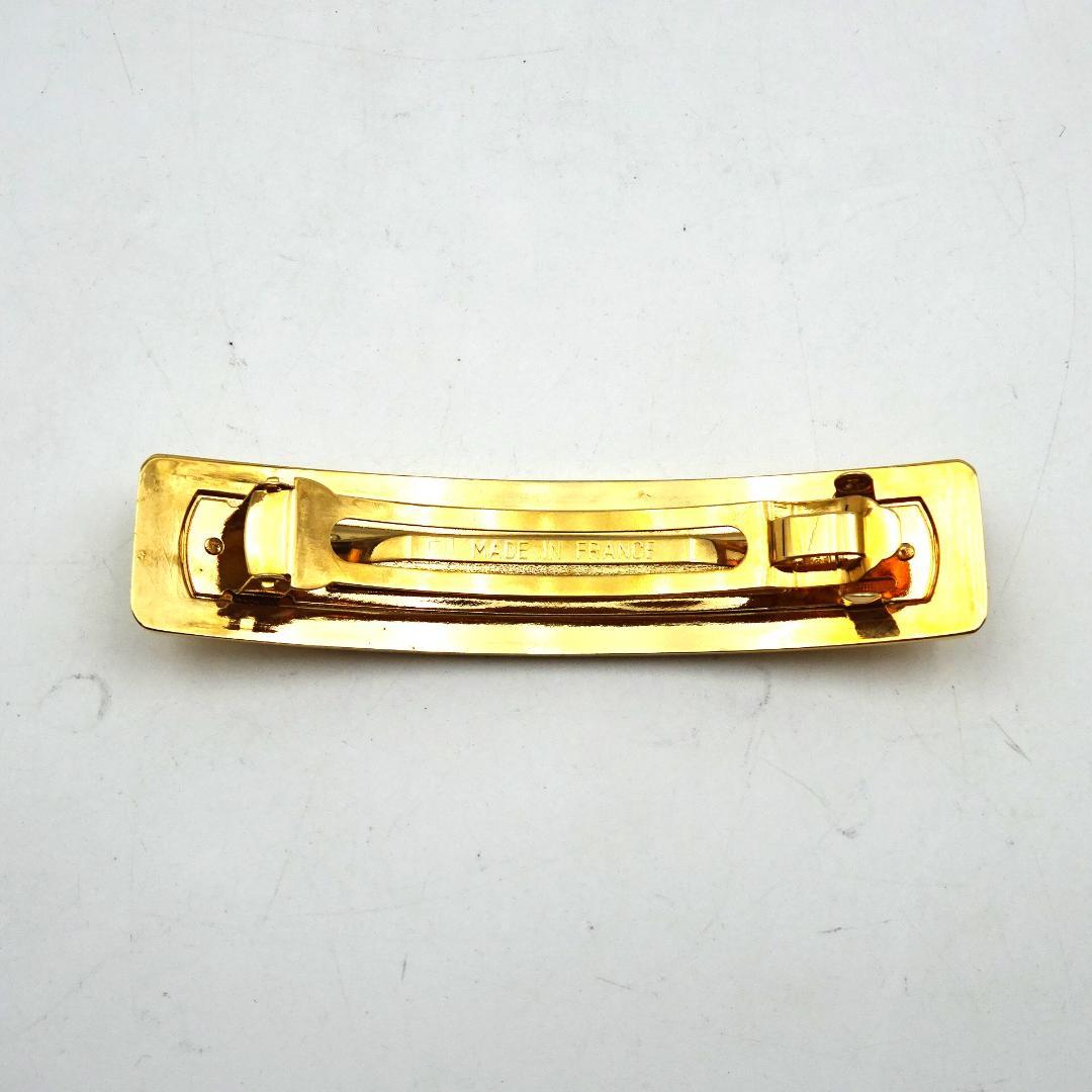 01200-1【美品】シャネル/バレッタ/ロゴ/ゴールド/98P/箱付き