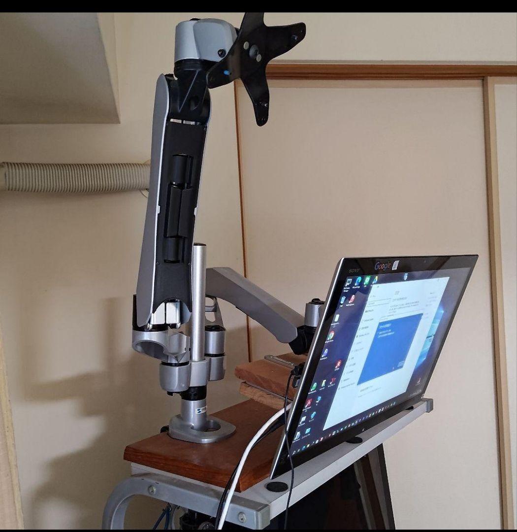 ♦️⑦SANWA SUPPLY 水平垂直モニターアーム2面 CR-LA1007