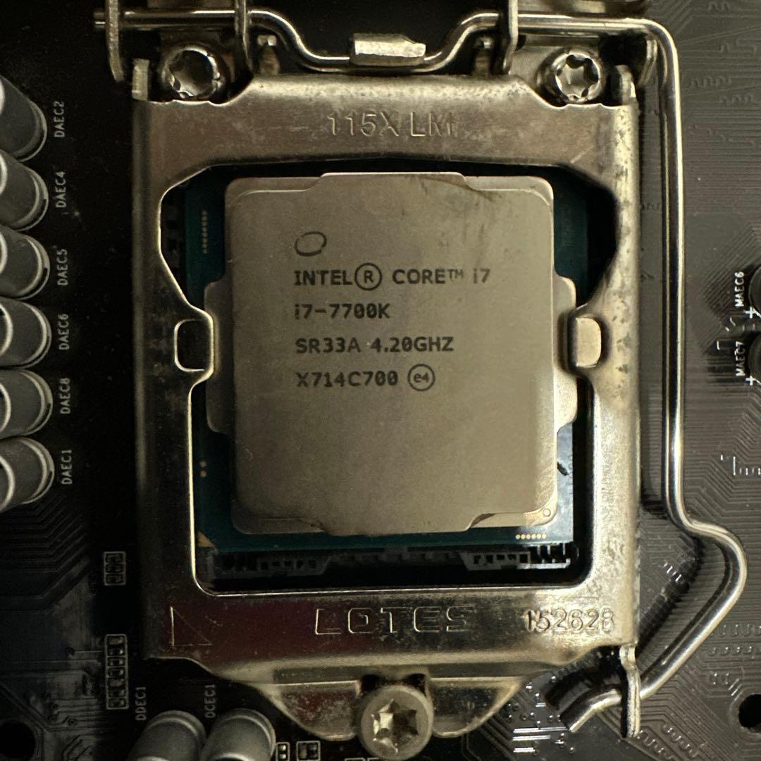 Intel core i7 7700K GA-H170-D3HPセット動作確認済