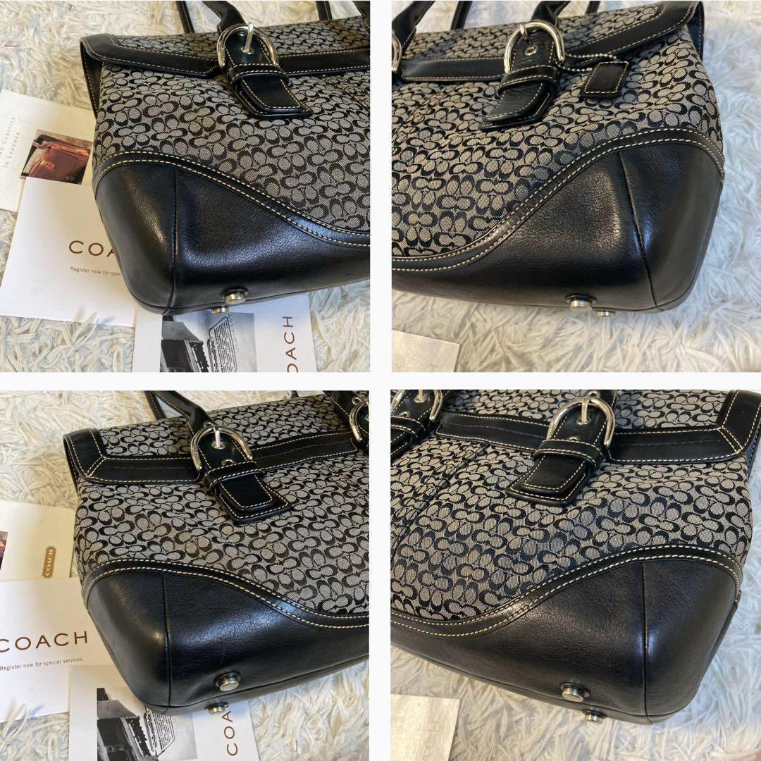 極美品 vintage coach old mini Boston flap