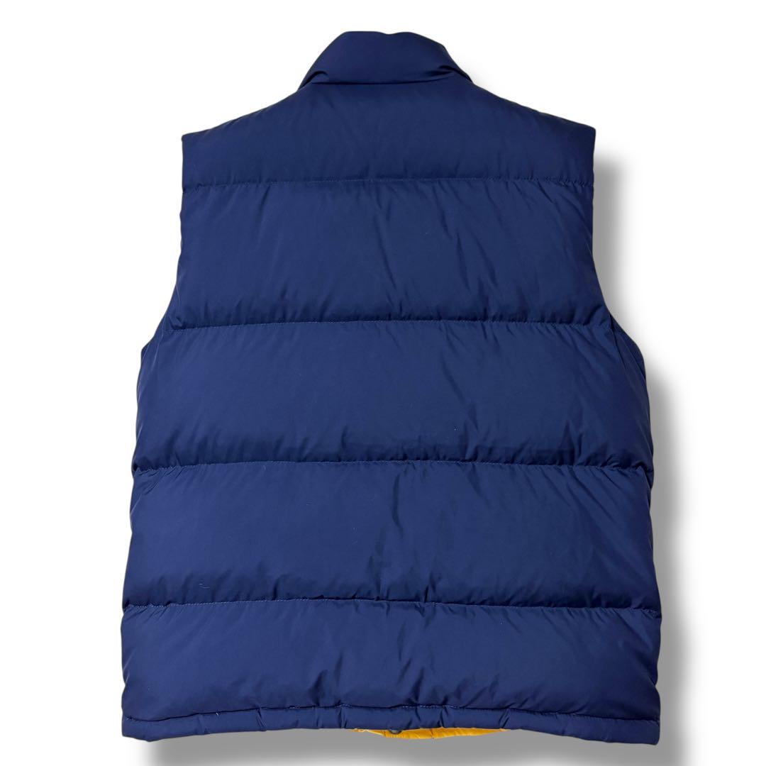 人気 ポロラルフローレン ダウンベスト XL リバーシブル ネイビーxイエロー