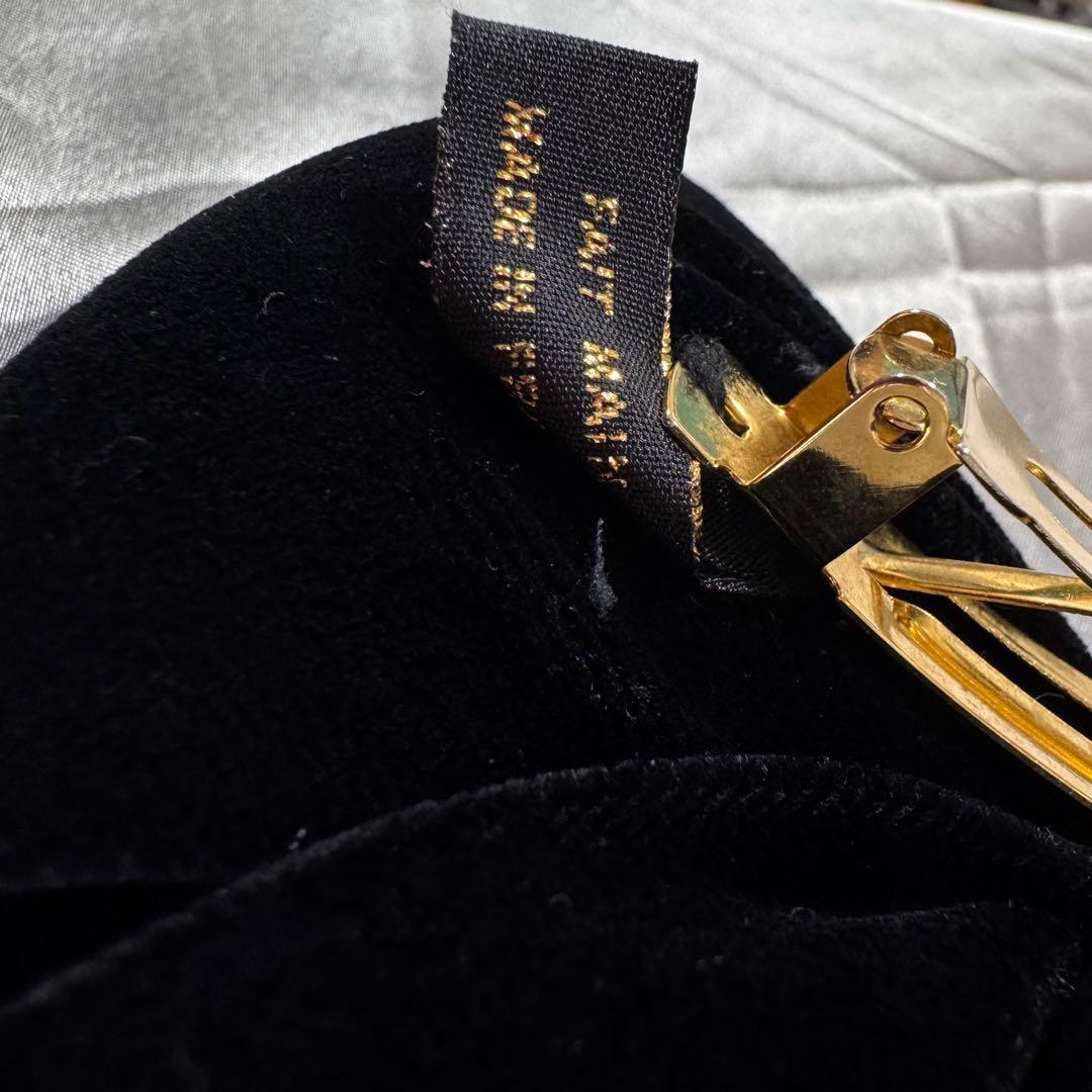 アレクサンドゥルドゥパリ 黒 ベルベットリボン バレッタ