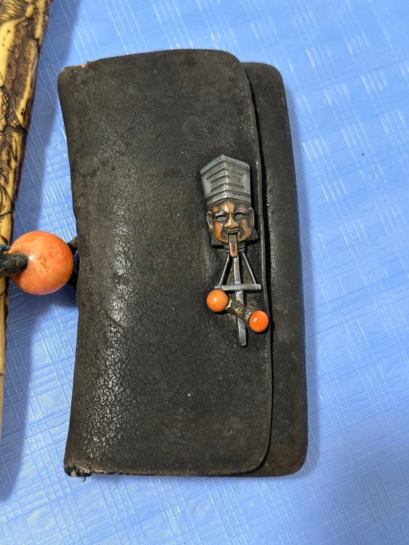 提物 烟管入れ 金口 珊瑚