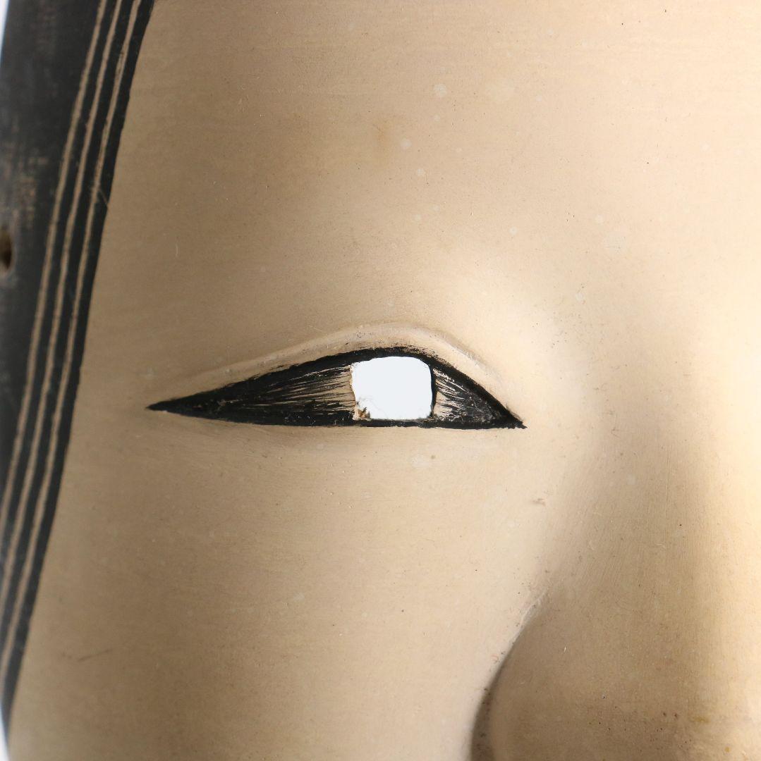 能面 小面 彩色木彫　AC1021