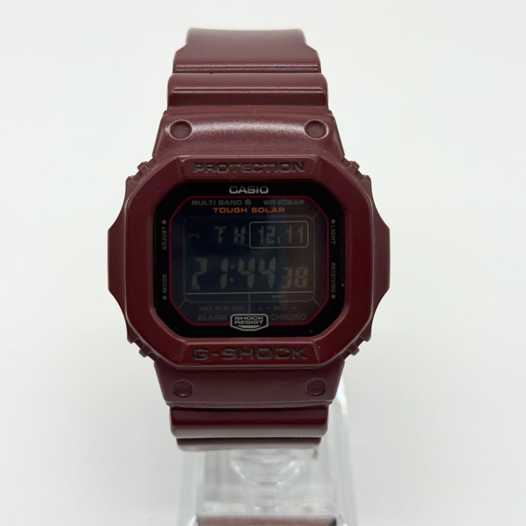 【美品】G-SHOCK GW-M5610EW ボルドー レッド 電波時計 ソーラ