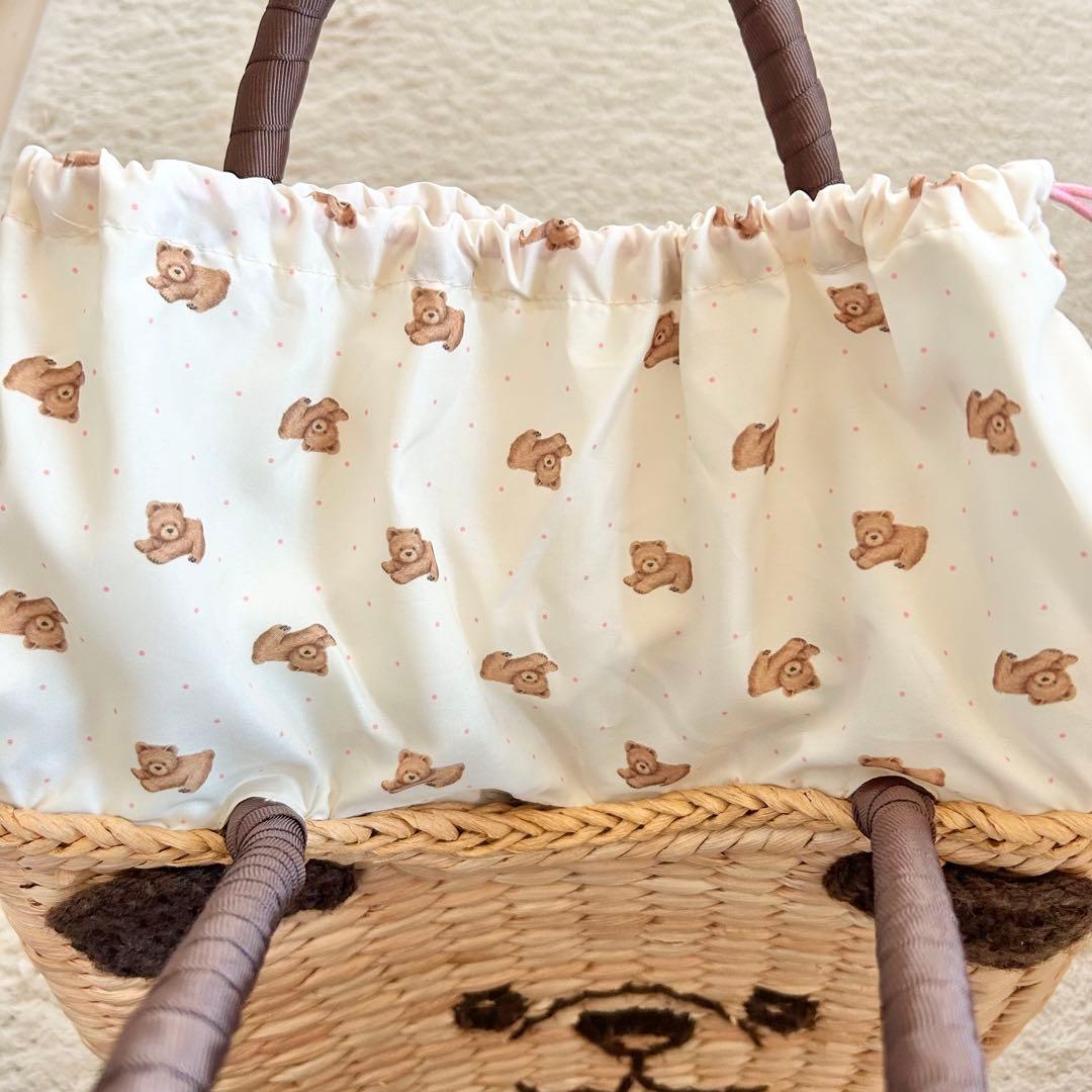 ☆レア　franche lippee くまかごバッグ　刺繍