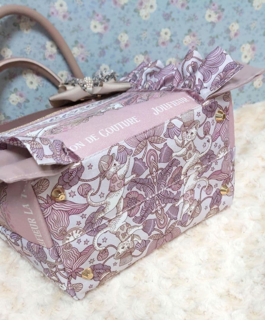 f*t様 ハンドメイド　ジョリーフルール　ポイズンベリーシーフ　フリルトート