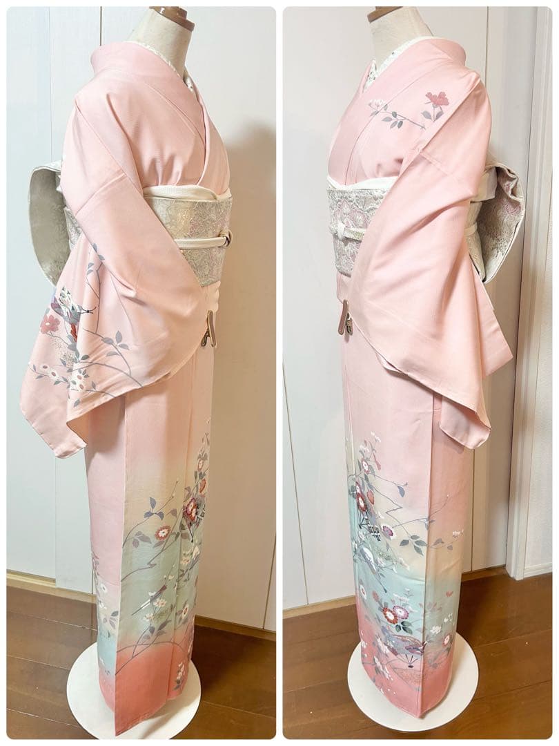 美品　未使用　しつけ糸付　トールサイズ　裄丈長め　訪問着フルセット4点　やまと製