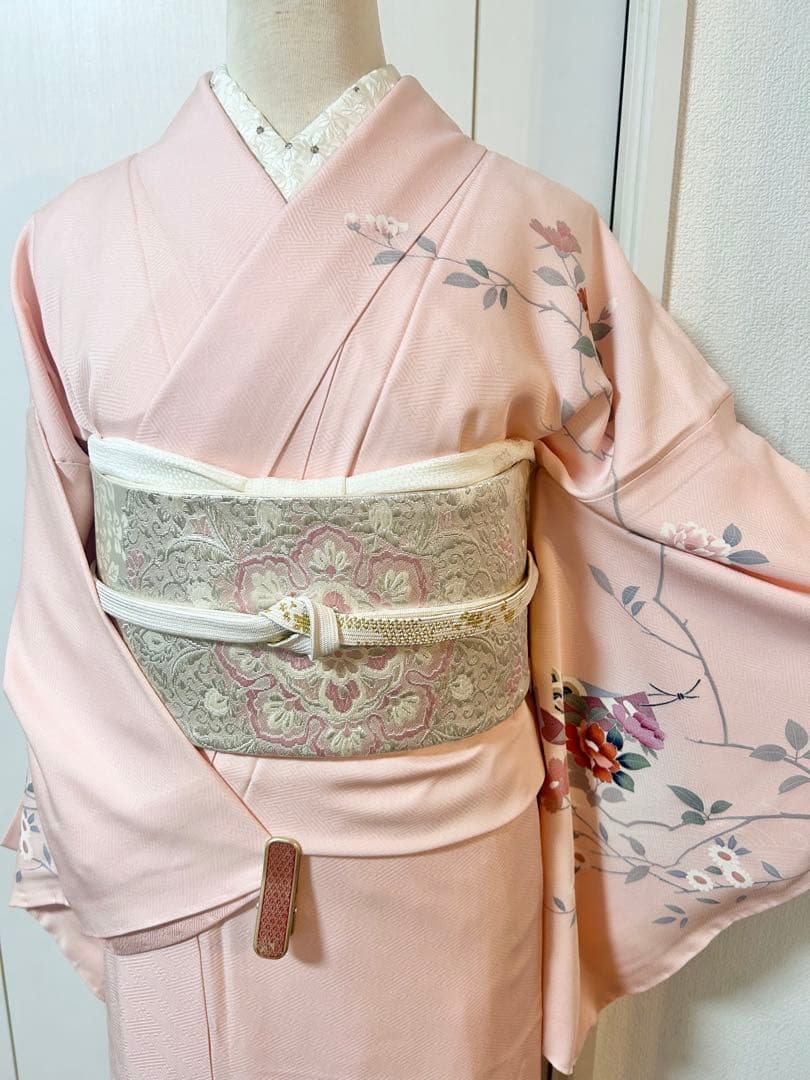 美品　未使用　しつけ糸付　トールサイズ　裄丈長め　訪問着フルセット4点　やまと製