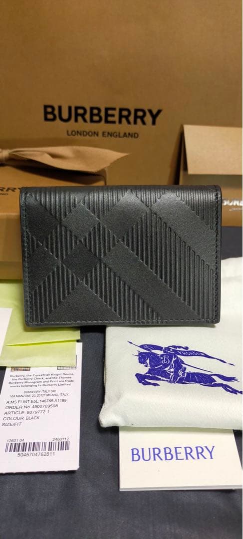 Kuri　　BURBERRY カードケース ブラック