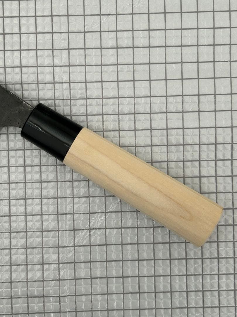 包丁 収穫 黒打 収穫包丁 両刃 木サヤ付 135mm