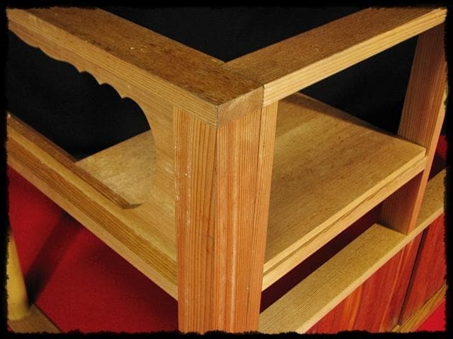 希少！ 板引戸腰 台目棚 屋久杉 赤杉 自在棚 大棚 茶道具 棚物 f265