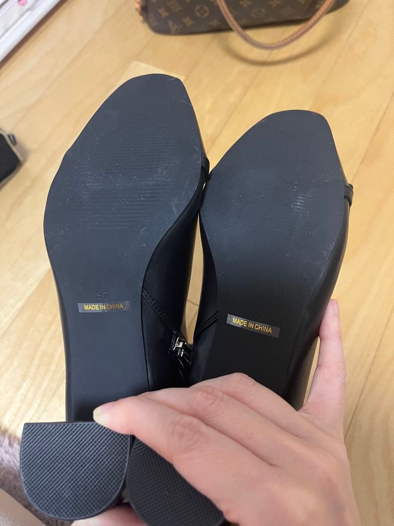 セルフォード　ビジュー&リボンクリップ付きストレッチブーツ　新品