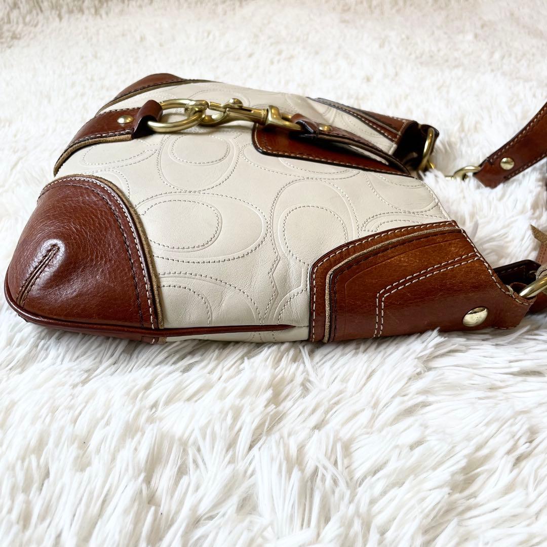 バッグ Coach Signature Leather Hobo Bag