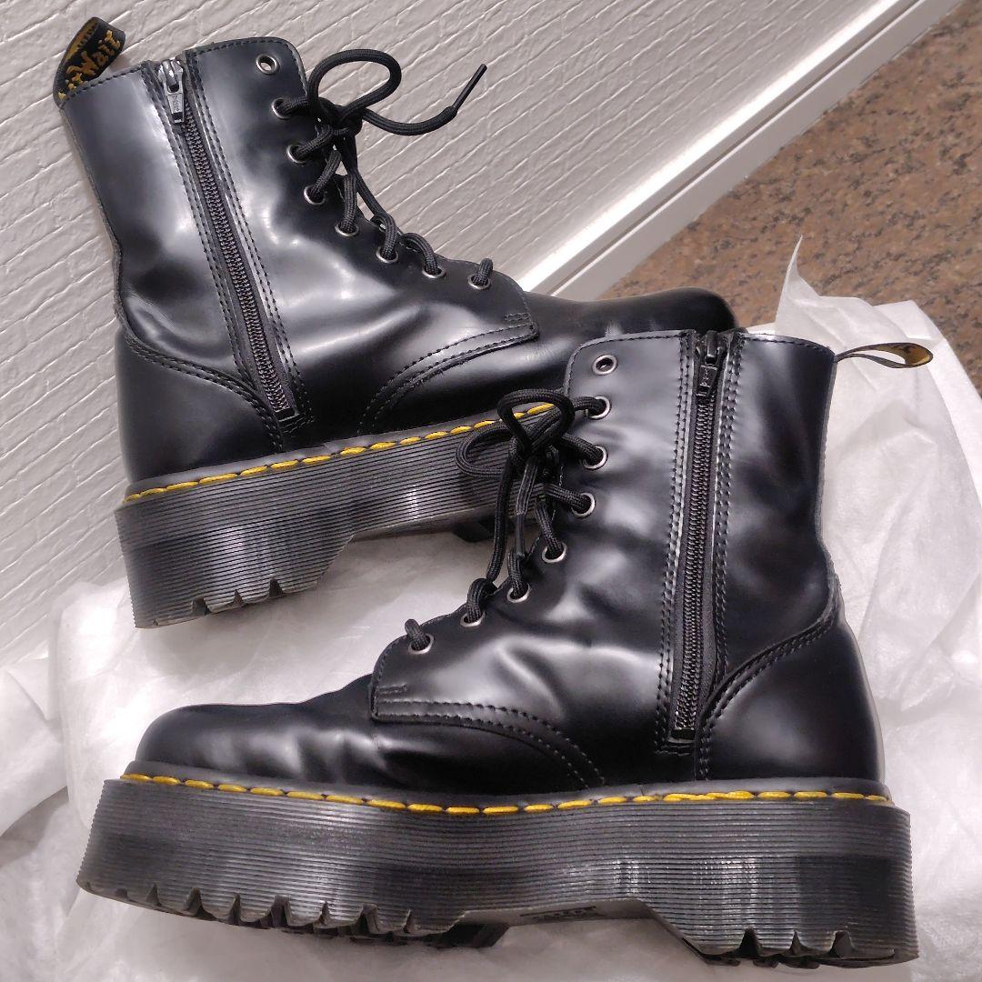 美品☆Dr.Martens JADON レザー 厚底 ダブルソール サイドジップ