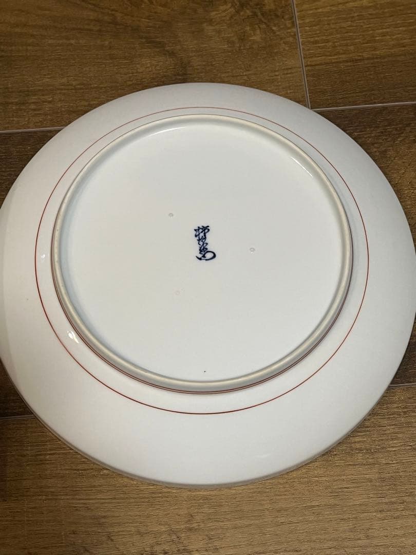 額皿14代柿右衛門窯錦 梅鶯文