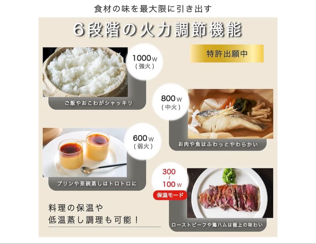 せいろ 蒸し器 電気 21cm 便利なタッチパネル ６段階火力調節 低温蒸し調理