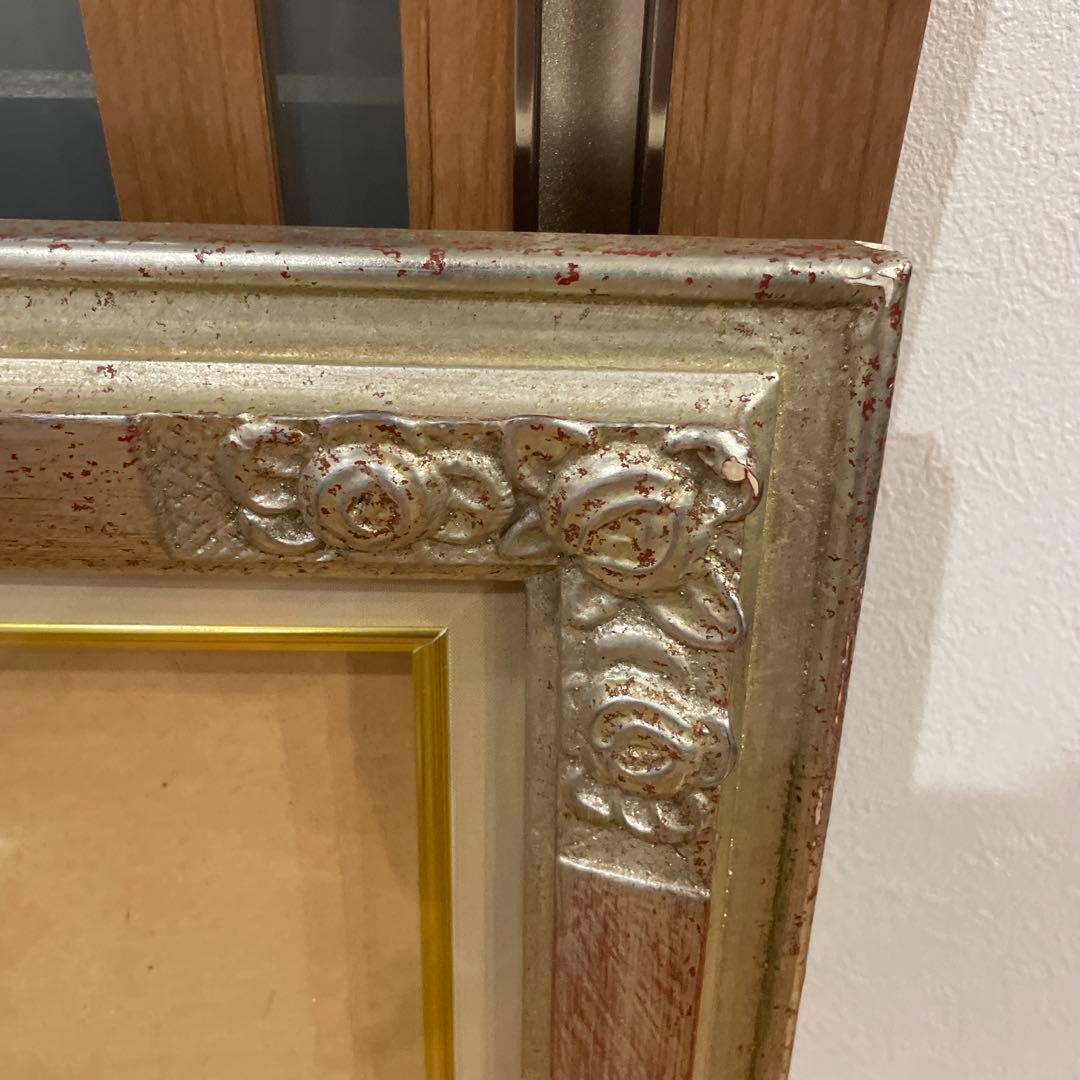 アンティーク　油彩額縁　Ｆ15 ガラス