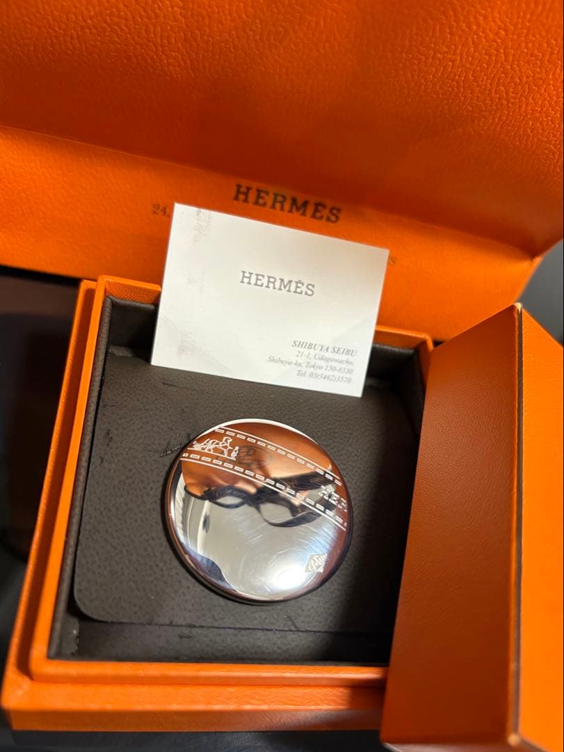 HERMES ヴィンテージ シルバーブローチ 美品