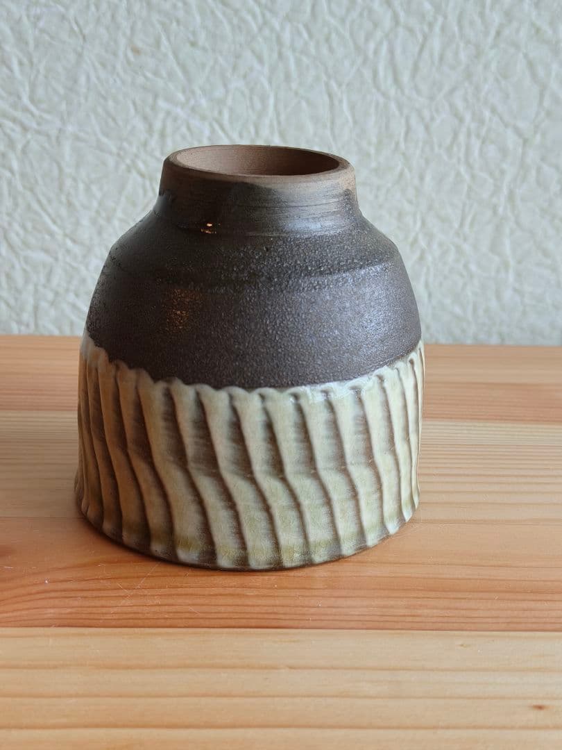 小鹿田焼 坂本茂木　刷毛目 湯呑 　民藝