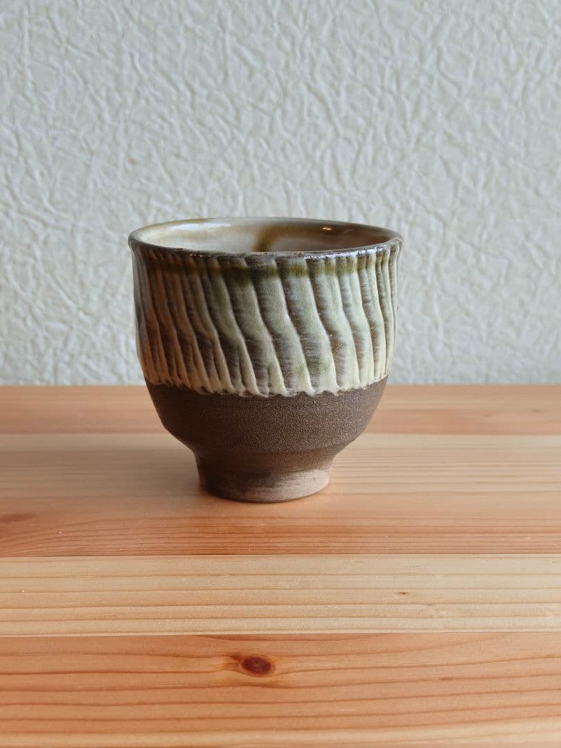 小鹿田焼 坂本茂木　刷毛目 湯呑 　民藝