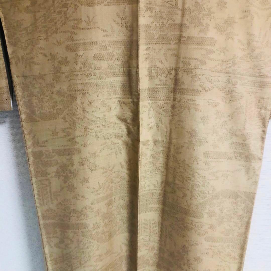 【未使用　トールサイズ】結城紬　奥順 練　御所解　袷　裄丈71.5 身丈169