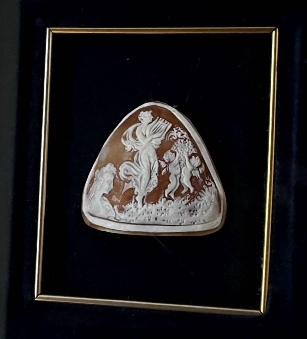 Giuseppe Liverino作 カメオ額装1962年製 A42