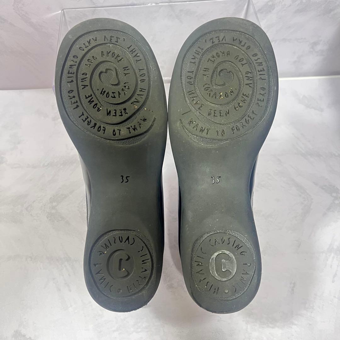 ❣️希少❣️CAMPER カンペール ブラックレザー スリッポン TWIN 22.5