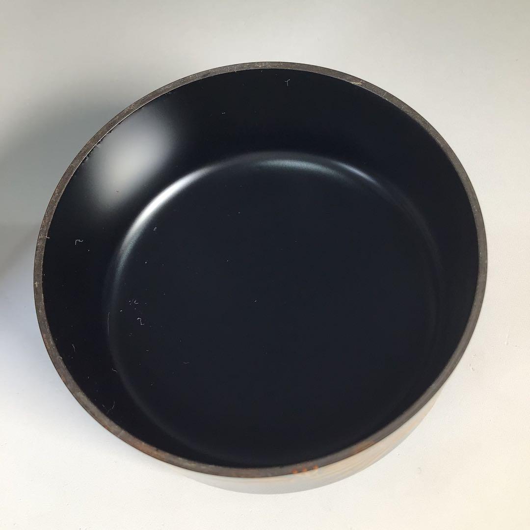 Ｍ８１１　茶入　『和田瑾斎作』『黒漆塗』『松竹蒔絵』『腰高茶入』　共箱　茶道具