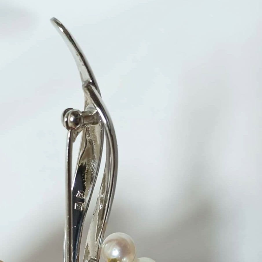Akkochan様✨MIKIMOTO ブローチ パール リボンフォーマル SV