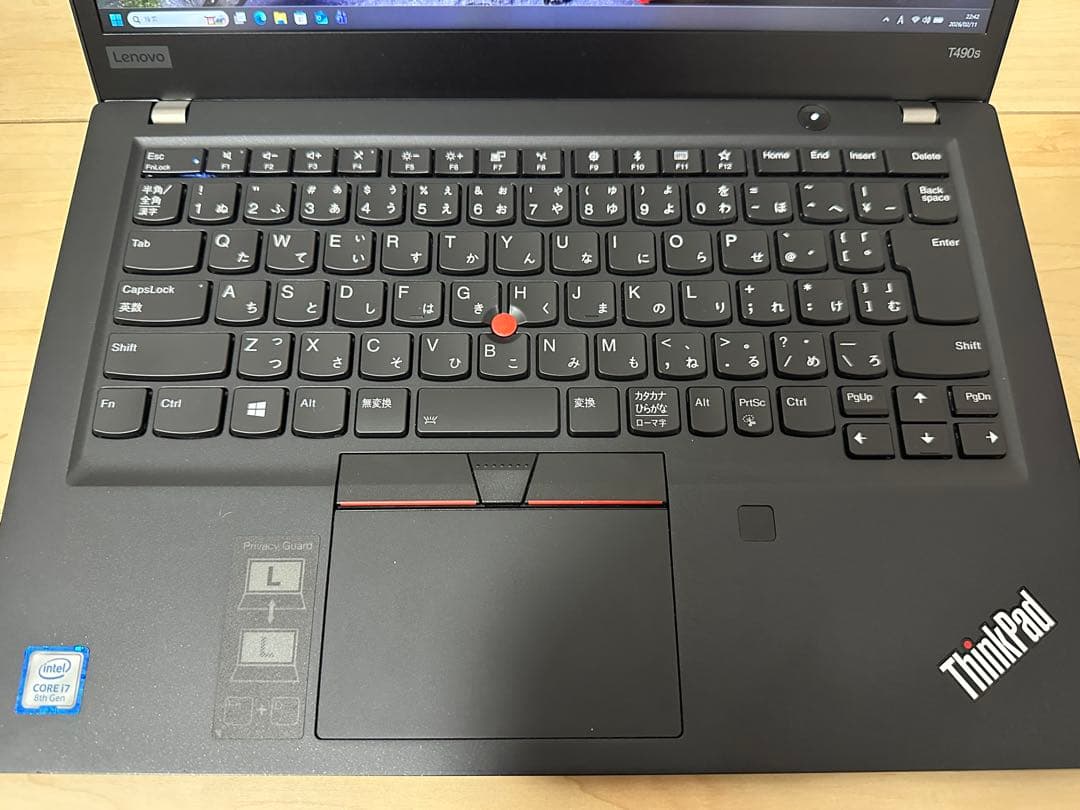 Windowsノート本体 ThinkPad T490s