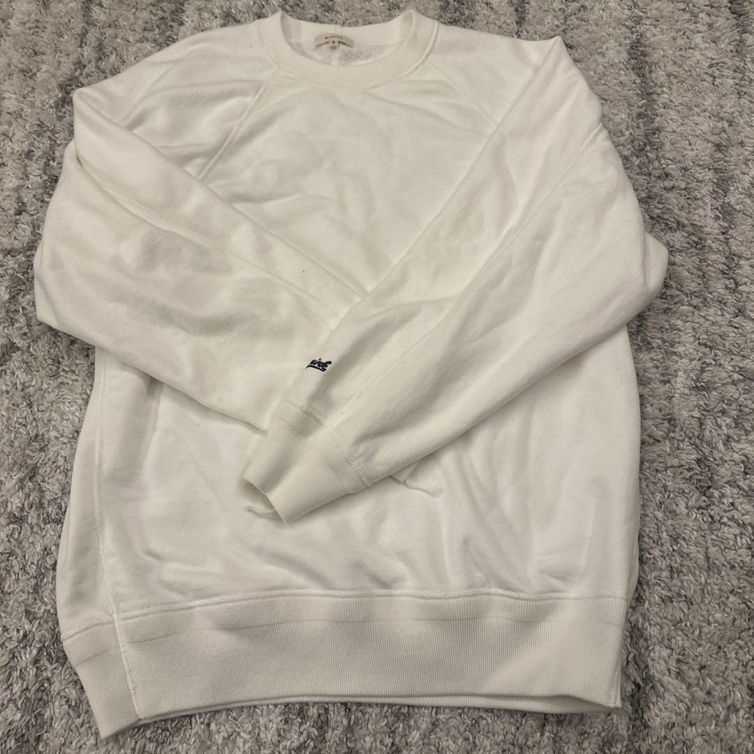 BLAMINK ホワイト 吊り裏毛素材のロングスリーブ