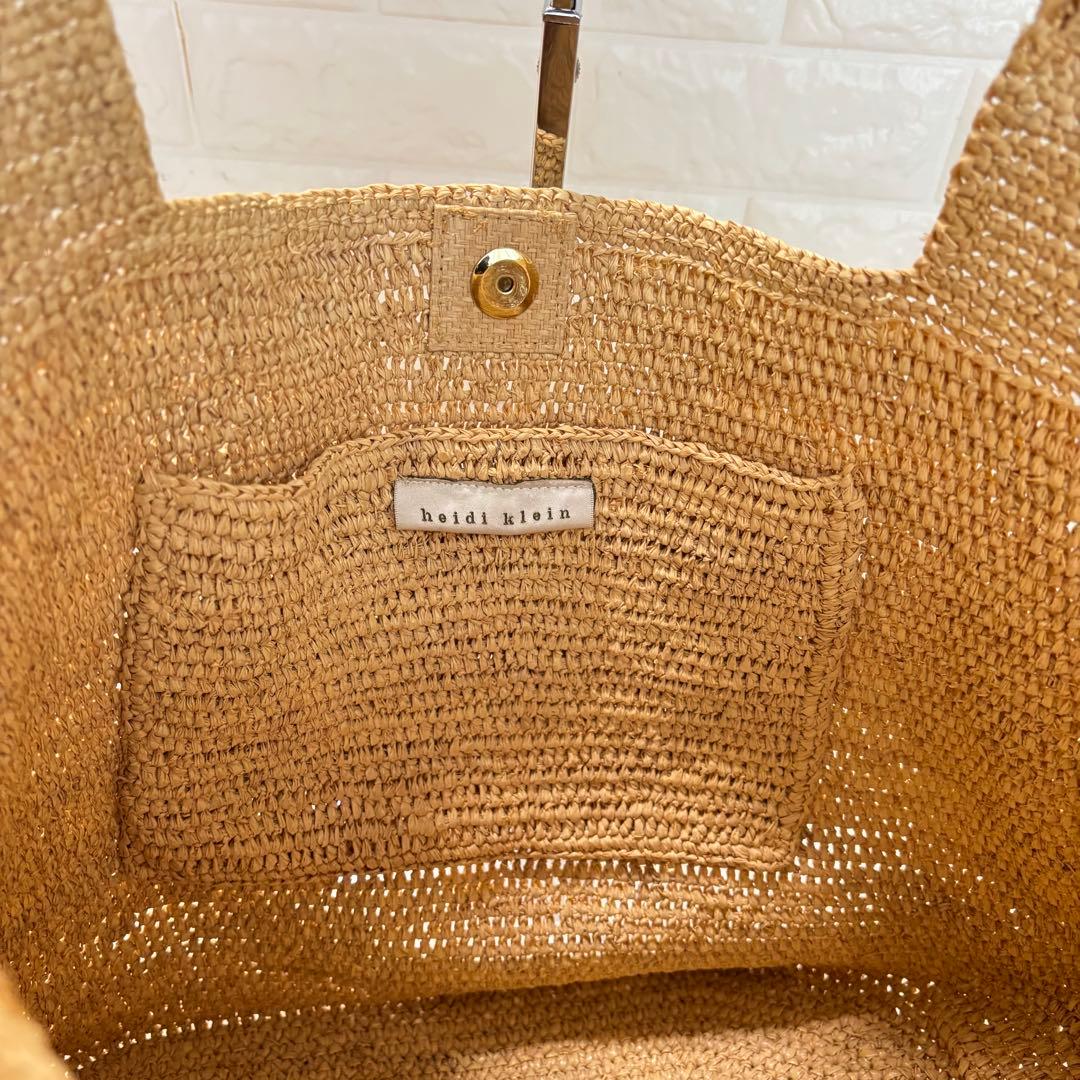 新品未使用品♪ HEIDI  ラフィアバッグ カゴバッグ フリンジ付き