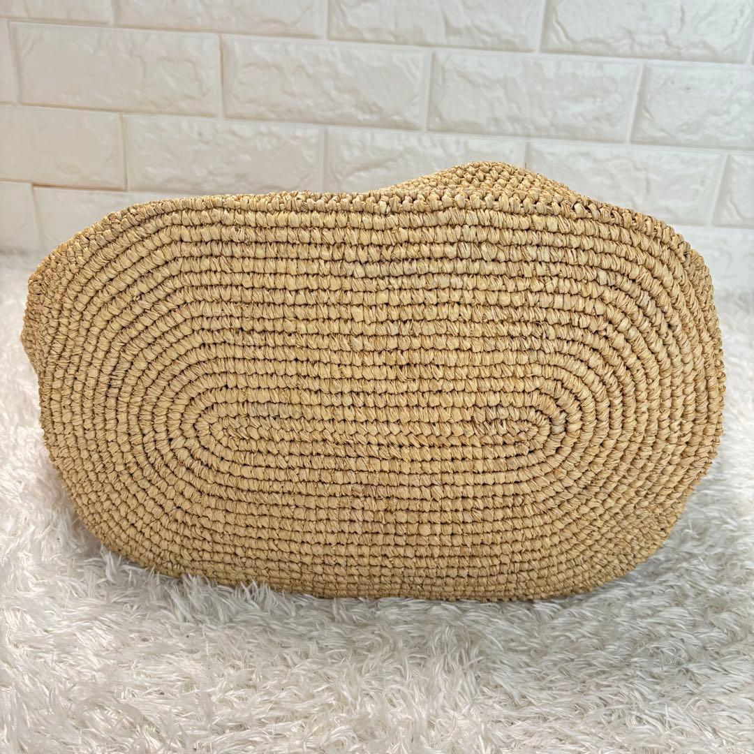 新品未使用品♪ HEIDI  ラフィアバッグ カゴバッグ フリンジ付き