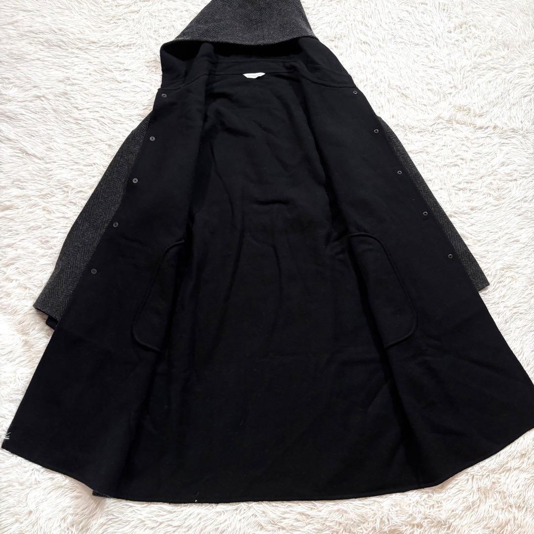 美品✨アーツアンドサイエンス フード　リバーコート　ヘリンボーン　ウール　3