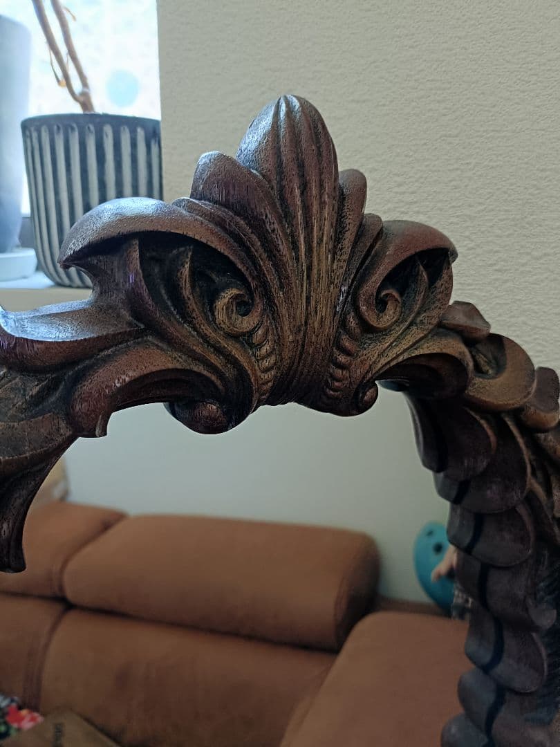 昭和レトロ★ニッカ　日本家具メーカー　希少　木製ミラー