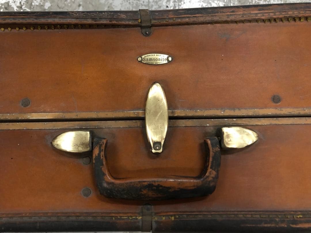 【超希少】4〜50's Samsonite レザー ビンテージスーツケース