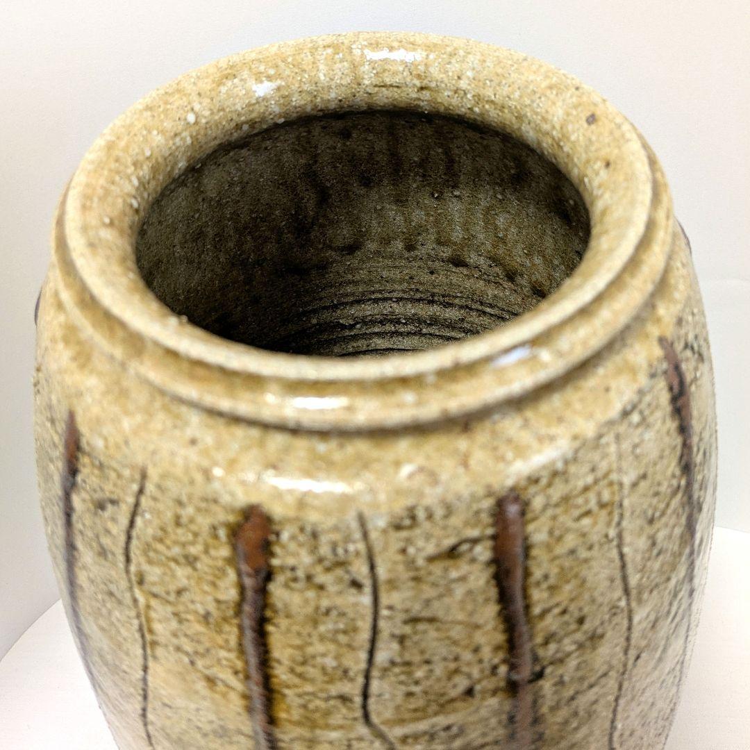 花瓶　信楽窯　神崎紫峯造 「とくさ」　信楽焼